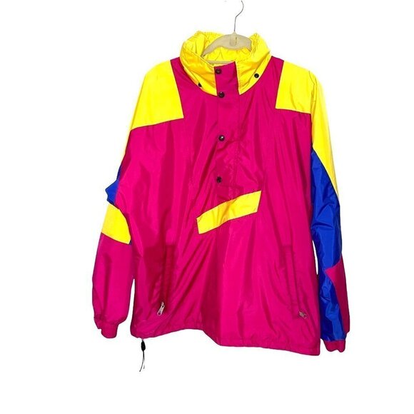 The North Face Jacket Mens Size Large Vintage Colorblock Quarter Zip Pullover